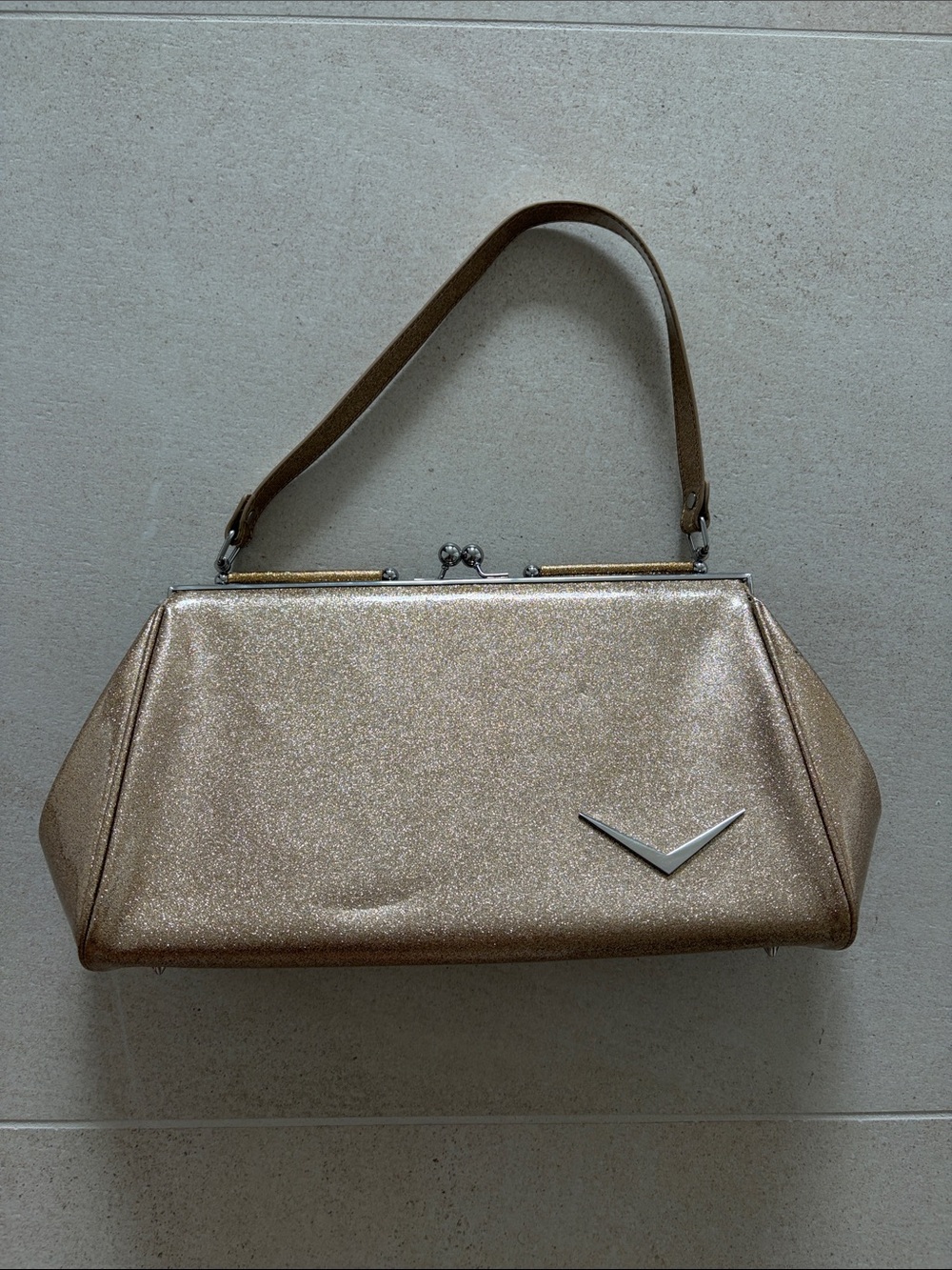 Lux de Ville gold retro bag